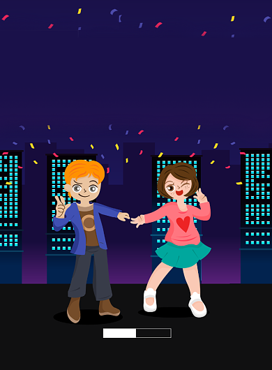 时尚大气双十一单身派对广告印刷海报模板背景