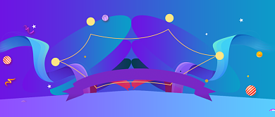 会员日彩色创意活动公众号首图背景