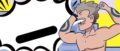 白色黄色强壮双十二优惠公众号首图背景