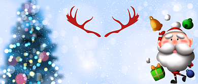 圣诞节大优惠卡通手绘手机首图背景