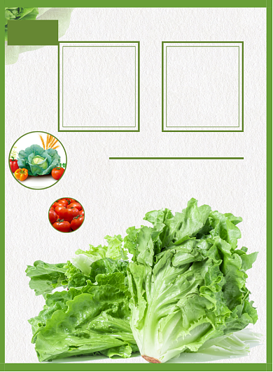 绿色无污染蔬菜促销海报背景