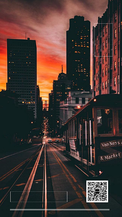 晚安心语每日一签海报背景