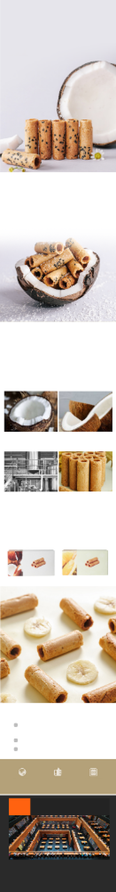 简约椰汁蛋卷详情页背景