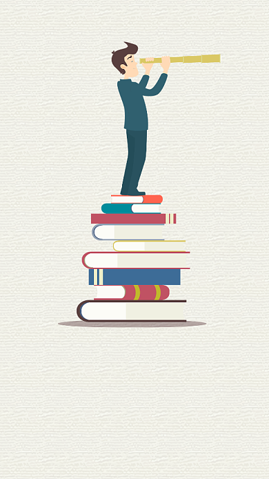 简约创意学习文化手机海报背景