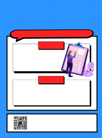 蓝色卡通志愿者招募令招聘海报背景