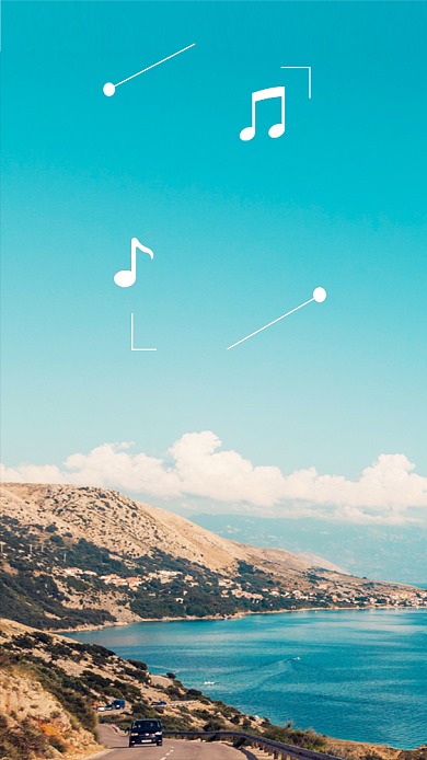 清新插画每天日签手机海报 背景