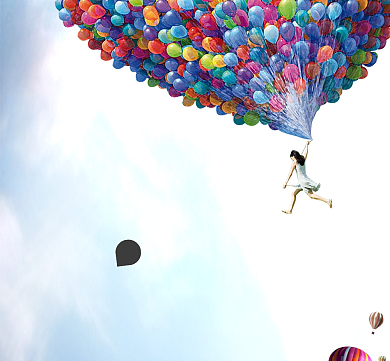 励志气球朋友圈封面背景