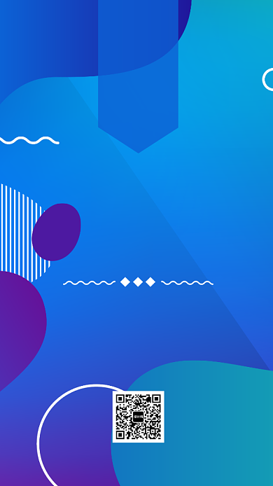 蓝色渐变商务邀请函手机海报背景