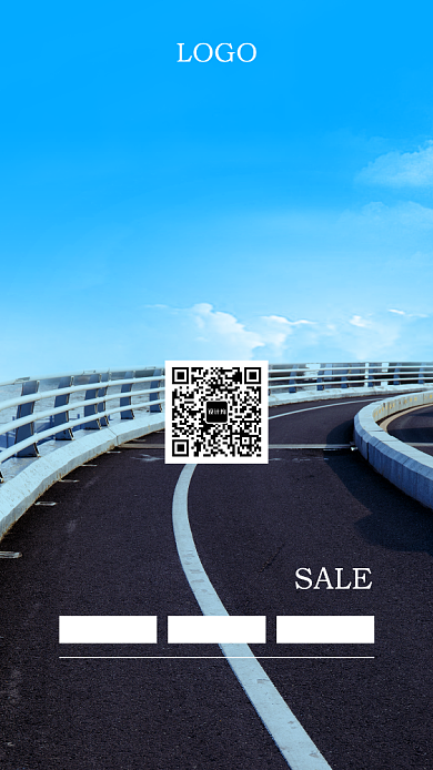 简约文艺风旅游手机海报背景