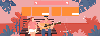 情人节优惠劵淘宝电商banner图背景