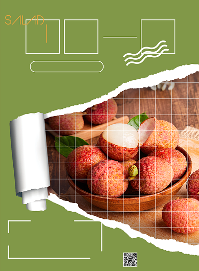 水果沙拉新鲜印刷海报背景