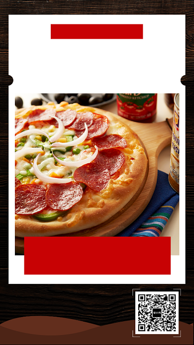 深色复古美味披萨西餐厅促销海报背景