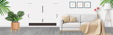 淘宝家居浅色简约家具banner背景