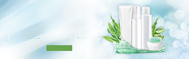 绿色淘宝造物节护肤品促销banner背景