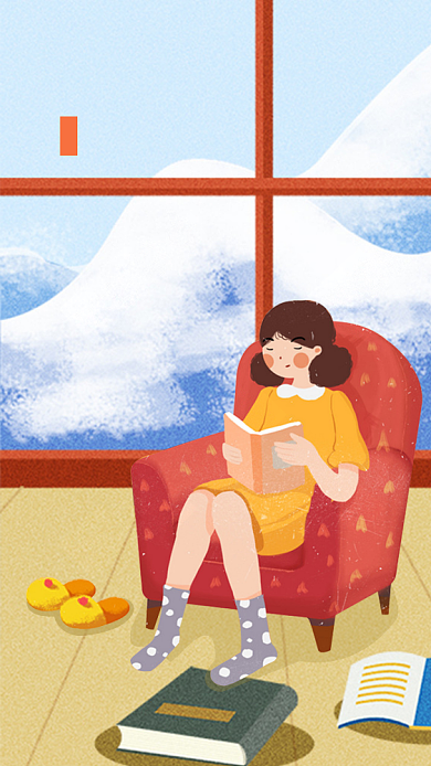 小雪二十四节气手机海报背景