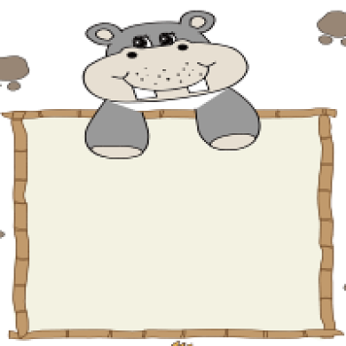 手绘动物河马世界儿童日公众号次图背景