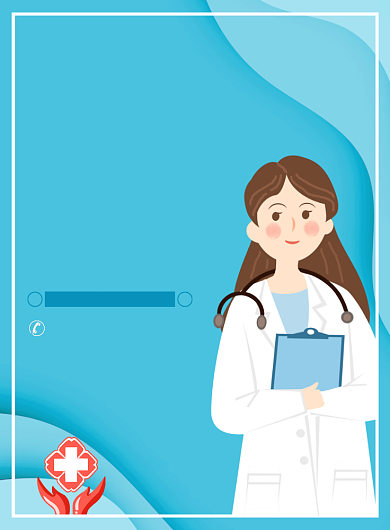 蓝色医学讲座宣传广告印刷海报背景