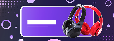 双十二耳机直降淘宝banner背景