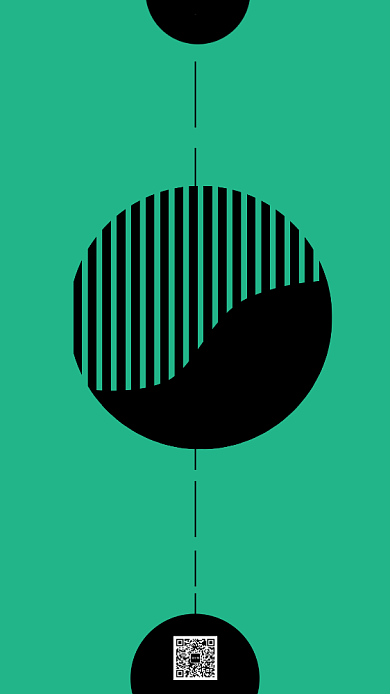 简洁创意艺术展手机海报模板背景