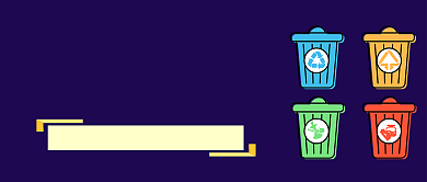 垃圾分类简约卡通公益新媒体首图背景