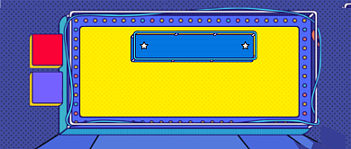 大牌美食节卡通简约蓝色微信公众号素材图片背景