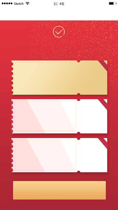 创意红色优惠券领取APP界面海报背景