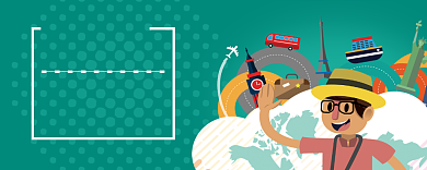 绿色卡通269优惠券背景