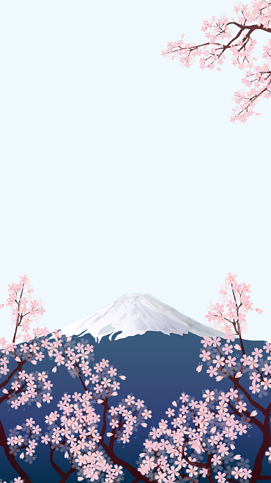 创意清新日本旅游海报背景