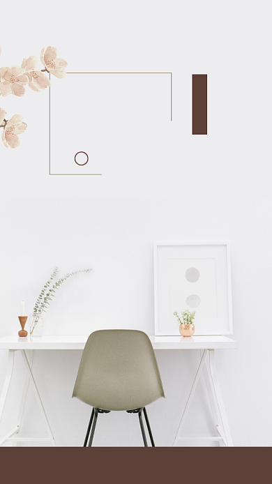 简约风简约家居手机海报背景