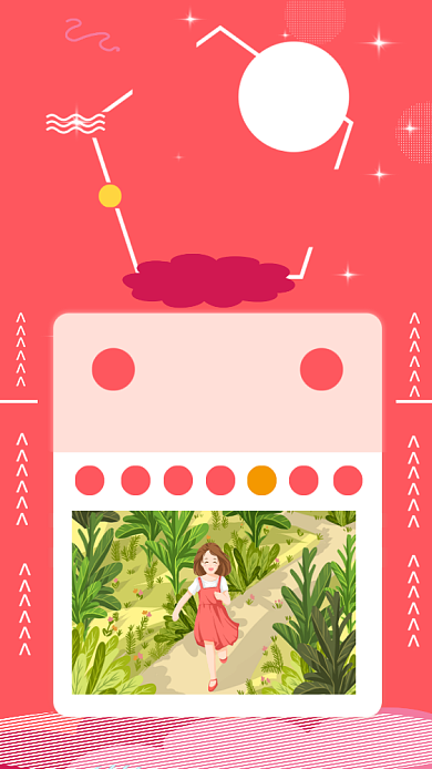 10月你好月签手机海报背景