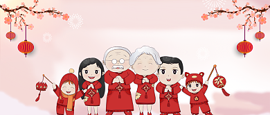 红色喜庆节日春节祝福公众号首图背景