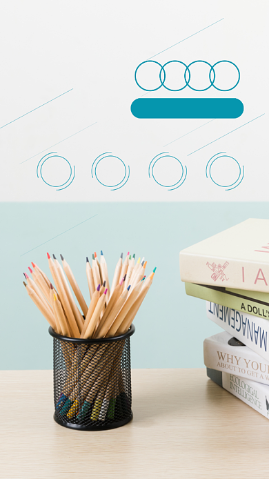 简约风书店推广阅读海报背景