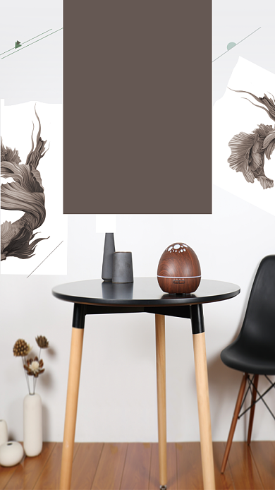 极简家居软装宣传海报背景