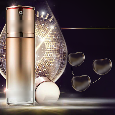 补水保湿护肤品黑色气泡大气主图直通车背景