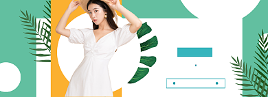 春夏新风尚海报banner背景
