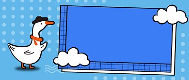 十二月你好鸭卡通新媒体首图背景