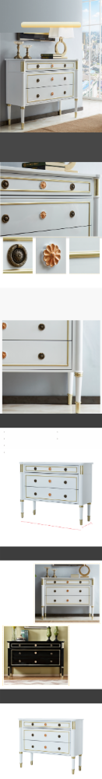 北欧实木家具储物柜详情页背景