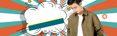 男装促销特惠banner海报背景