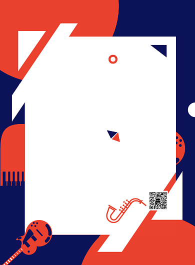 抽象扁平化校园文艺音乐节宣传海报背景