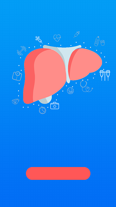 蓝色创意插画预防肝炎疾病手机海报背景