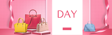 天猫双品节夏季新品青春女士包包宣传图淘宝banner背景
