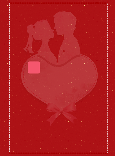 七夕情人节红色促销海报背景