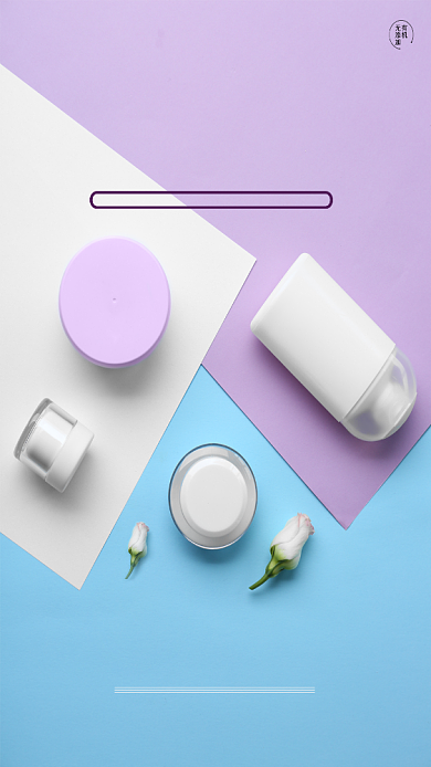 紫蓝淡雅质感手机海报背景