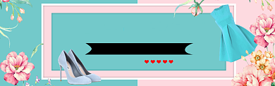 夏季潮品女装折扣淘宝banner背景