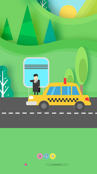 文明乘车安全出行绿色卡通手机海报背景