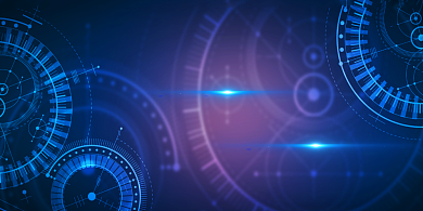 创意科技齿轮未来展板背景