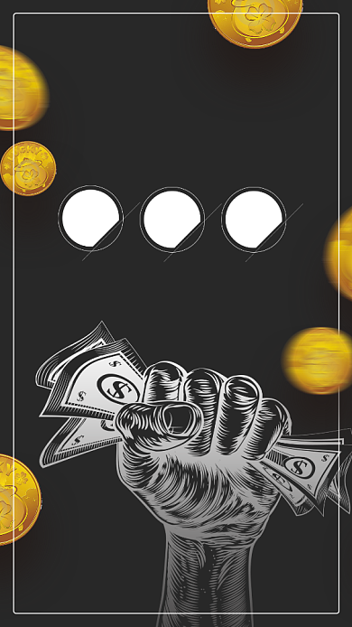 黑金质感大气投资有道理财贷款手机海报背景