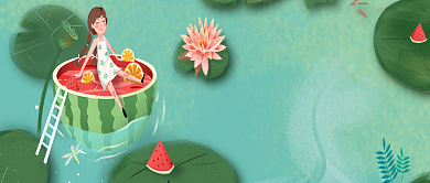 夏日暑假促销活动微信公众号素材图片背景