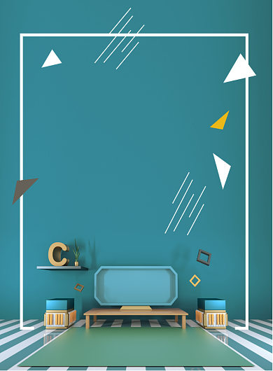 立体家装节海报模板背景