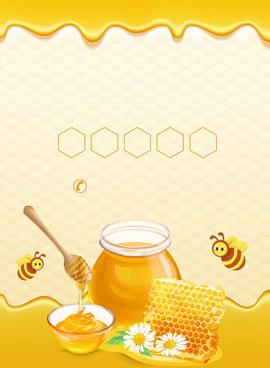 农家蜂蜜宣传广告印刷海报背景